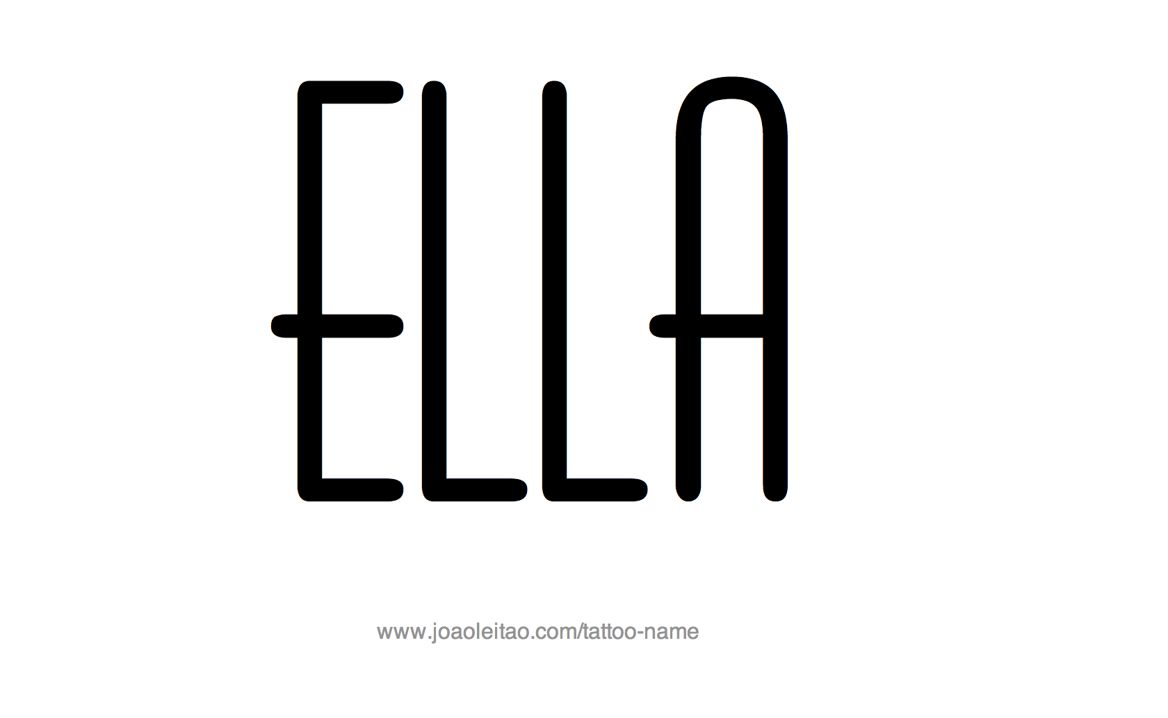 Ella Name Tattoo Designs